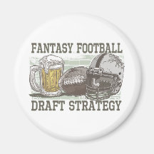 Fantasy Football Draught   Strategy Fridge Magnet