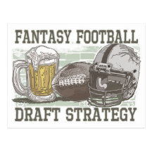 Fantasy Football Draught   Strategy Postcard