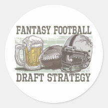 Fantasy Football Draught   Strategy Round Stickers