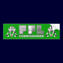 Fantasy Football League Commissioner bumper stickers