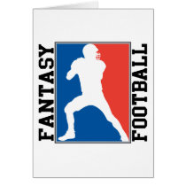 Fantasy Football, red white and blue Logo Card