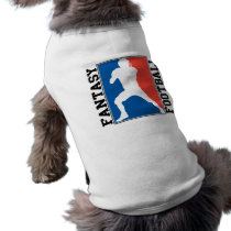 Fantasy Football, red white and blue Logo Dog Clothes