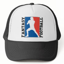 Fantasy Football, red white and blue Logo Trucker Hat