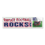 Fantasy Football Rocks! Bumpersticker Bumper Sticker