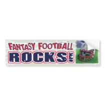 Fantasy Football Rocks! Bumpersticker Bumper Sticker