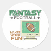 Fantasy Football Round Sticker