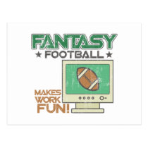 Fantasy Football Work postcards