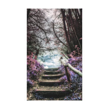 Fantasy Forest Steps Gallery Wrapped Canvas