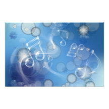 Fantasy Glass Music Notes Stationery