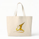 Fantasy Golden Dragon Tote Bag