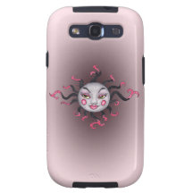 Fantasy Gothic Black Pink Sun Goddess Face