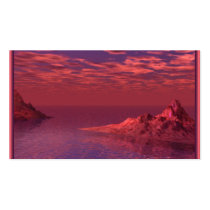 Fantasy Landscape - Mountains at Dawn Business Card Templates