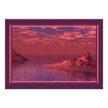 Fantasy Landscape - Mountains at Dawn Personalized Invite