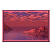 Fantasy Landscape - Mountains at Dawn Photographic Print