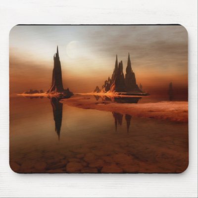 Fantasy Landscape Mousepad by GoldenAurora85