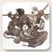 Fantasy Manga Warriors Beverage Coaster