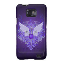 Fantasy Monogram Swords & Wings Purple Samsung Galaxy SII Covers