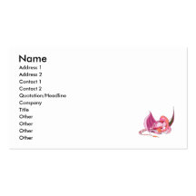 Fantasy Pink Dragon.png Business Card Templates