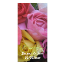 Fantasy Rose Wedding Photo Cards