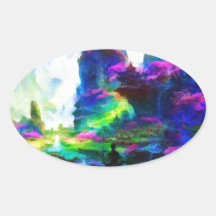 fantasy valley 4 oval sticker