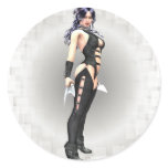 Fantasy Warrior 02 Round Sticker