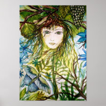 Fantasy Watercolor Rima's World Print