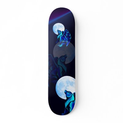 Fantasy Wolf Skateboard by Lotacats