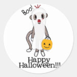 Fantôme de Halloween de singe de chaussette Autocollant