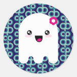 Fantôme de Kawaii Adhésifs Ronds