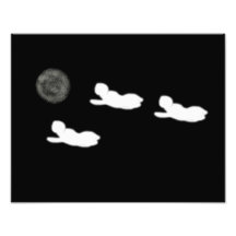 Fantômes de Halloween et pleine lune Photographie