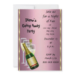 Farewell Party Invitation Card Good Bye Pink