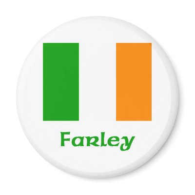 Farley Irish Flag Refrigerator Magnet by NameGame
