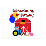 Farm 1st Birthday Tshirts and Gifts Postcards