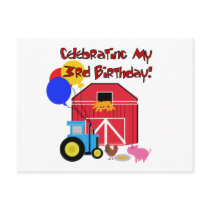 Farm 3rd Birthday T-shirts and Gifts