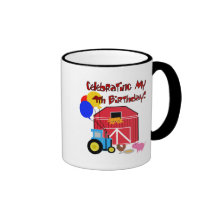 Farm 4th Birthday Tshirts and Gifts Coffee Mug