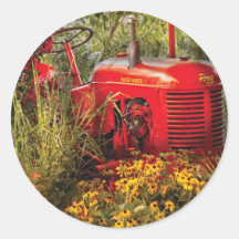 Farm - A pony grazing Round Stickers