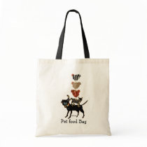 Farm acrobats. dog, cat, 3 hens! canvas bag