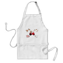 Farm animals and Tractor Apron
