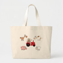 Farm animals and Tractor Canvas Bags
