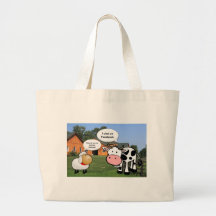 Farm animals cute cartoon funny facebook chat tote bag