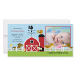 Farm Animals PHOTO Birth Announcement Customized Photo Card
