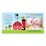 Farm Animals PHOTO Birth Announcement Customized Photo Card