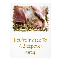 FARM ANIMALS, PIGS CUSTOM INVITATIONS