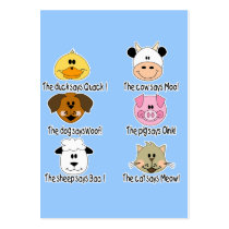 Farm Animals Sounds Business Card Template