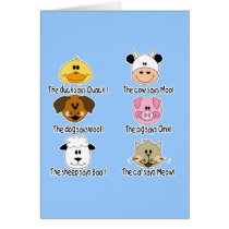 Farm Animals Sounds Greeting Card