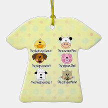 Farm Animals Sounds Christmas Ornament