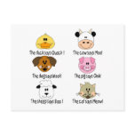 Farm Animals Sounds postcards