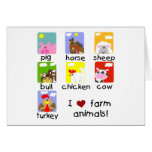 Farm Animals Tshirts and Gifts Greeting Card