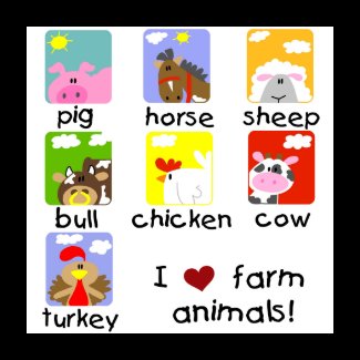 Farm Animals Tshirts and Gifts magnet