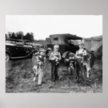Farm Boys with Calves at the Warren County Fair Poster